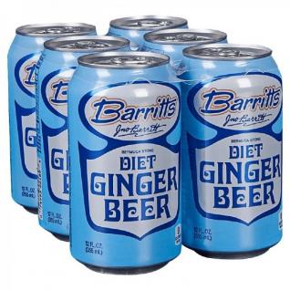 Barritts - Diet Ginger Beer (4 pack 12oz cans) (4 pack 12oz cans)